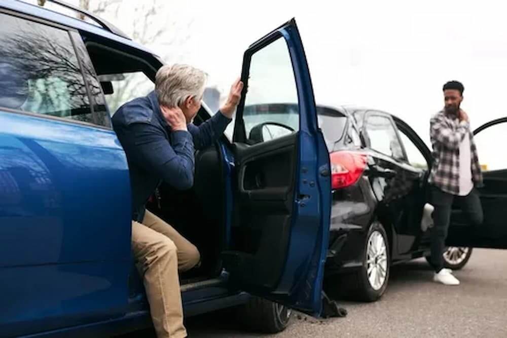 Passengers after accident