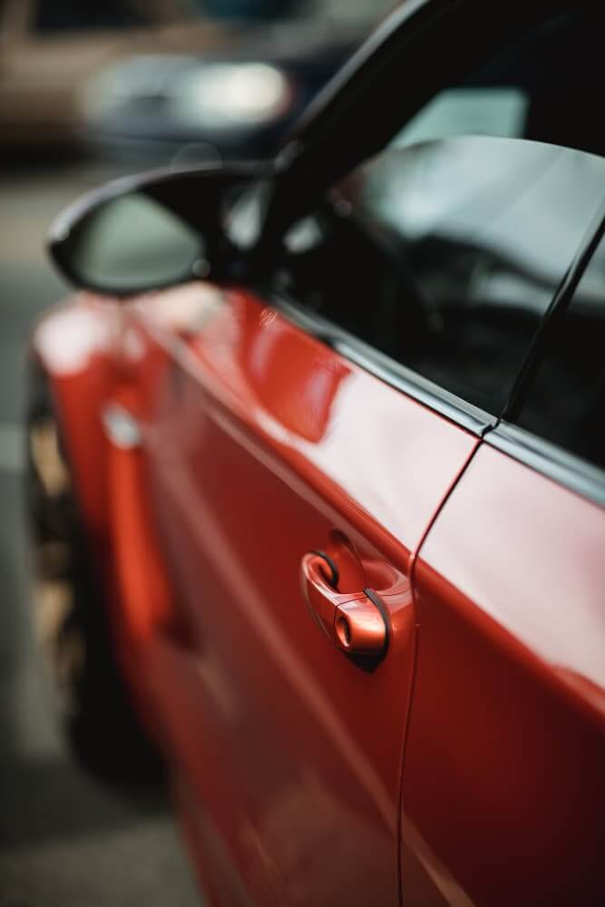 Red car door